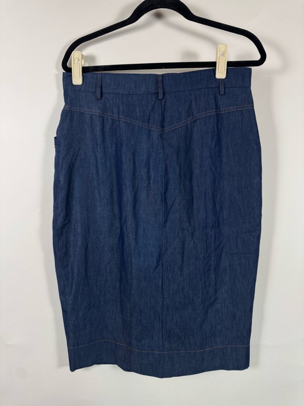 Iris Setlakwe Denim Skirt Size 10 Designer Country Cowgirl Western Classic - Picture 5 of 10